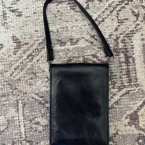 HOBO Black Leather Clutch Wristlet